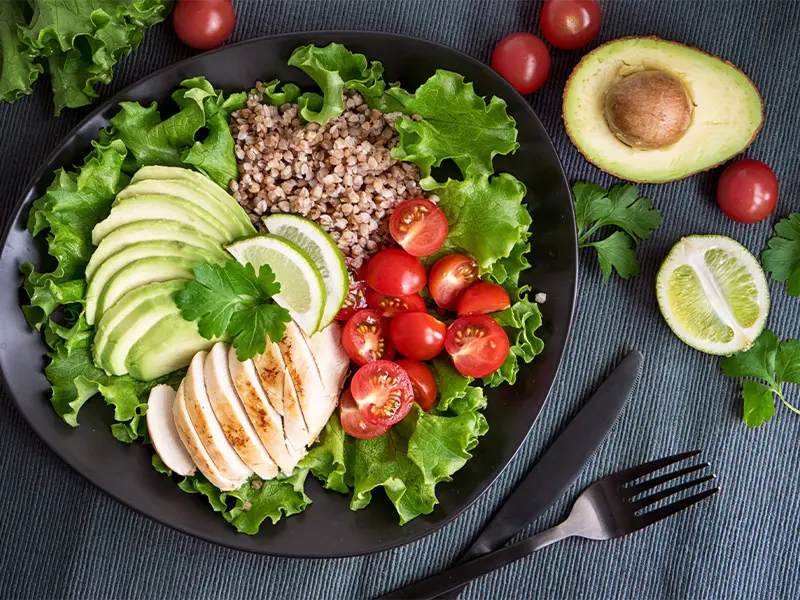 Simple and nutritious diet salad for daily consumption