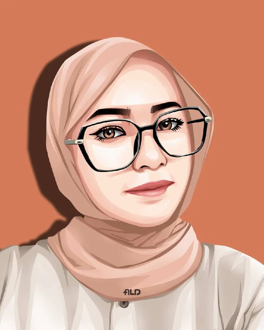 4K cartoon hijab girl picture for Instagram profile