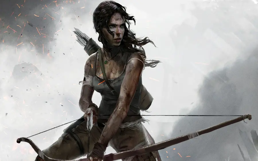 Lara Croft With Bow and Arrow in High Quality