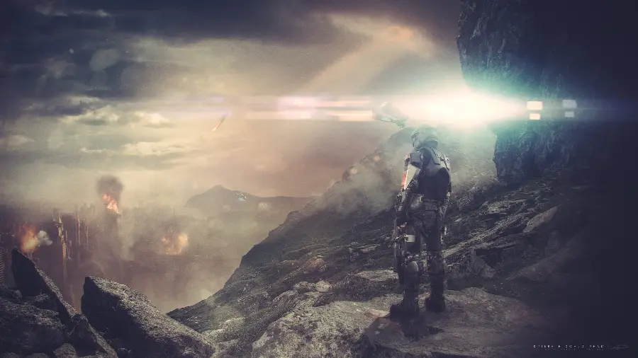 Halo 5: Guardians Sci-Fi Game Wallpaper in HD