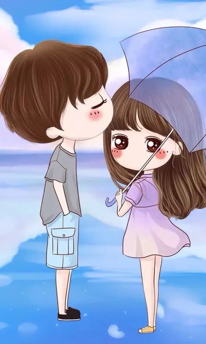 Romantic Cartoon Wallpaper With Love And Heart Themes