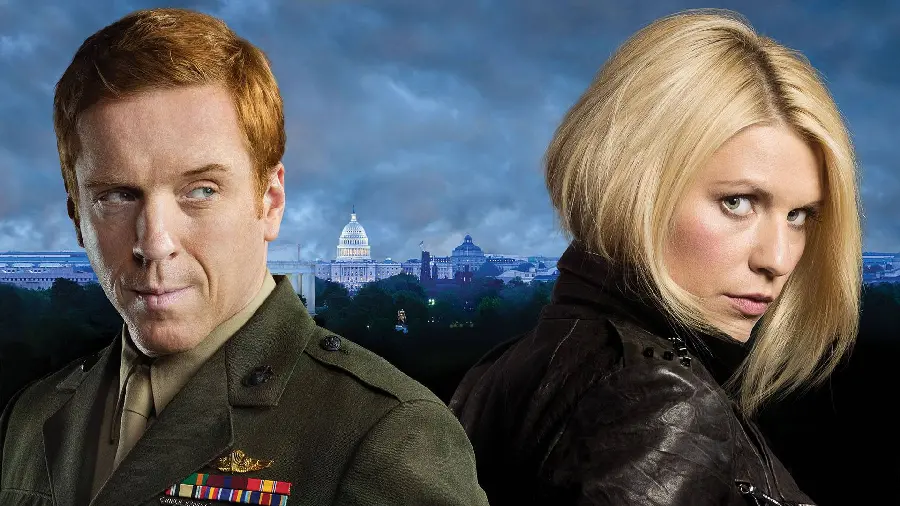 Claire Danes and Damian Lewis Homeland Wallpaper