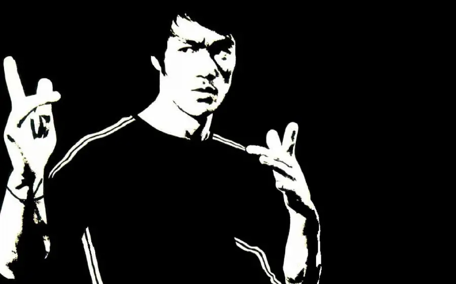 High Quality Bruce Lee Black and White Photo