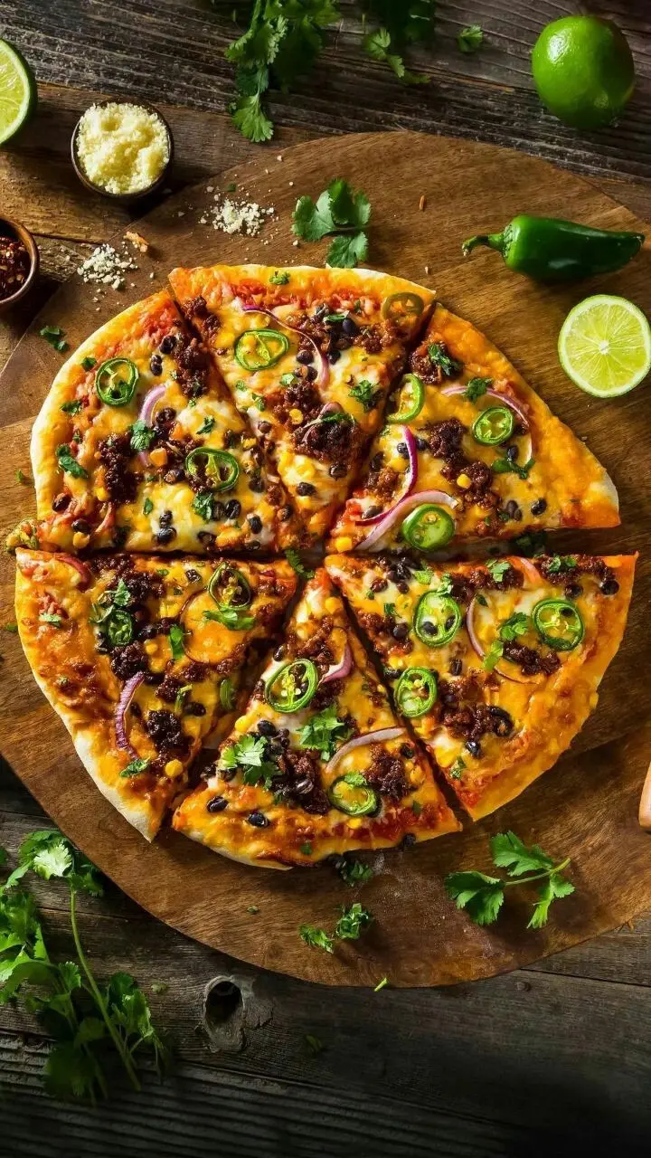 World Pizza Day Flatbread with Delicious Toppings Photo
