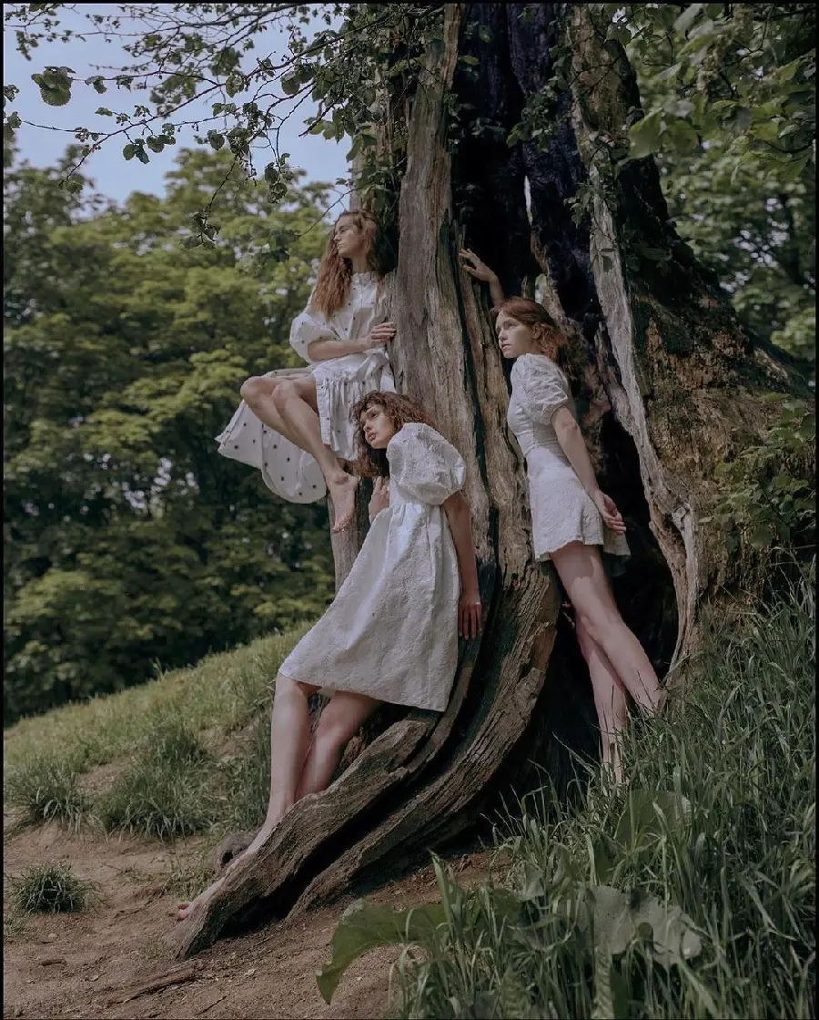 Forest girls photography poses in natural settings HD
