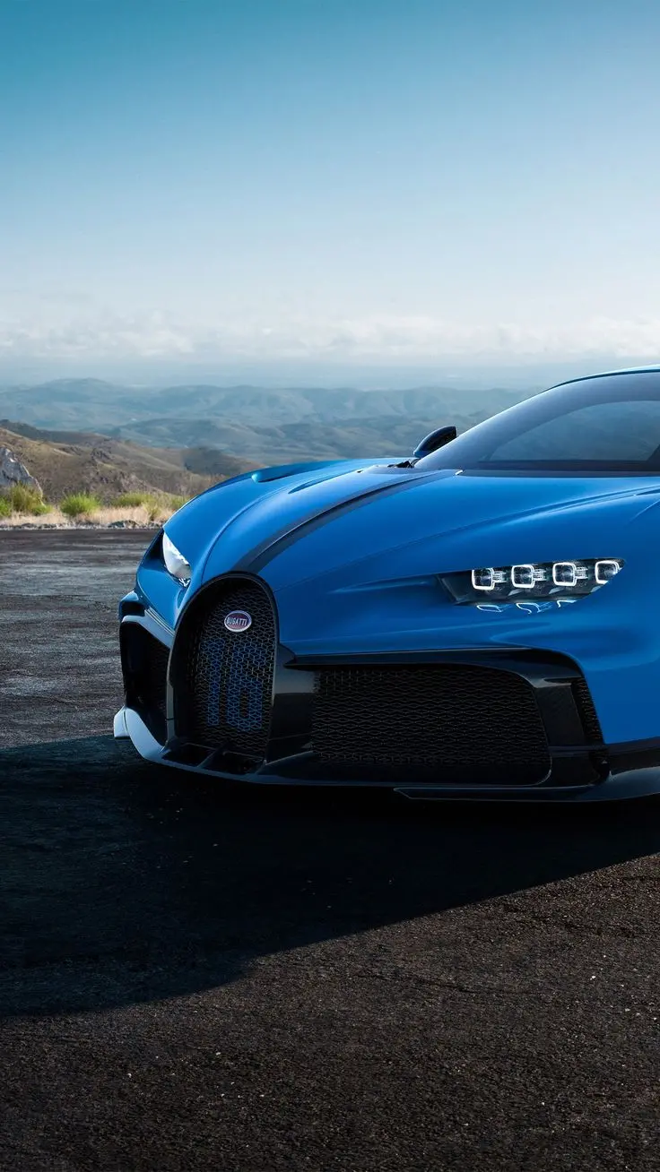 Blue Bugatti car wallpaper for smartphone backgrounds