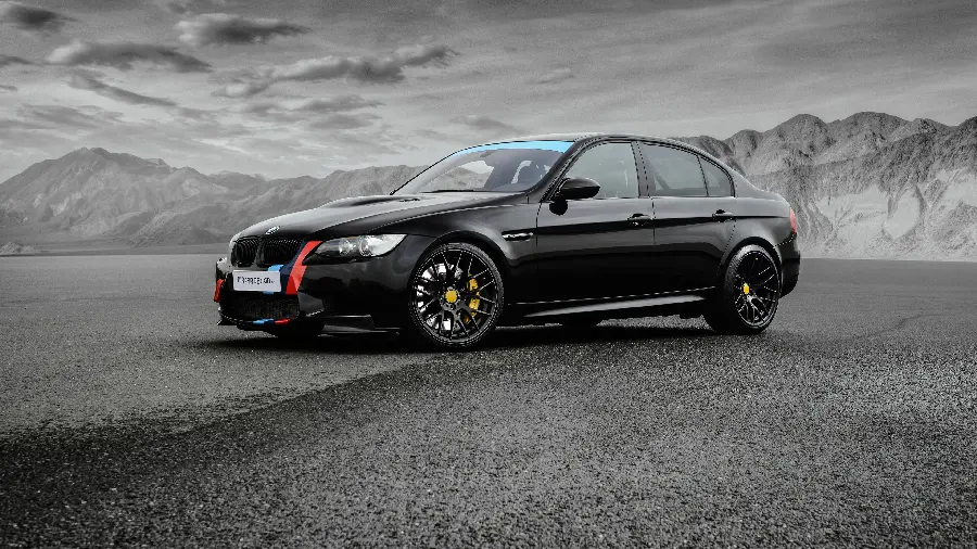 BMW M3 sedan photo with unique powerful engine