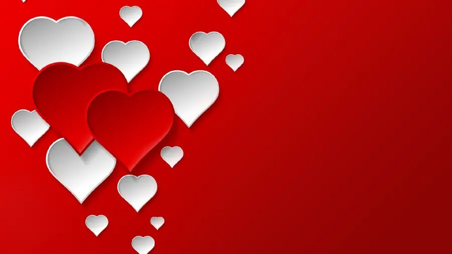 Red and White Heart Outline Wallpaper for Text - Stylish Design