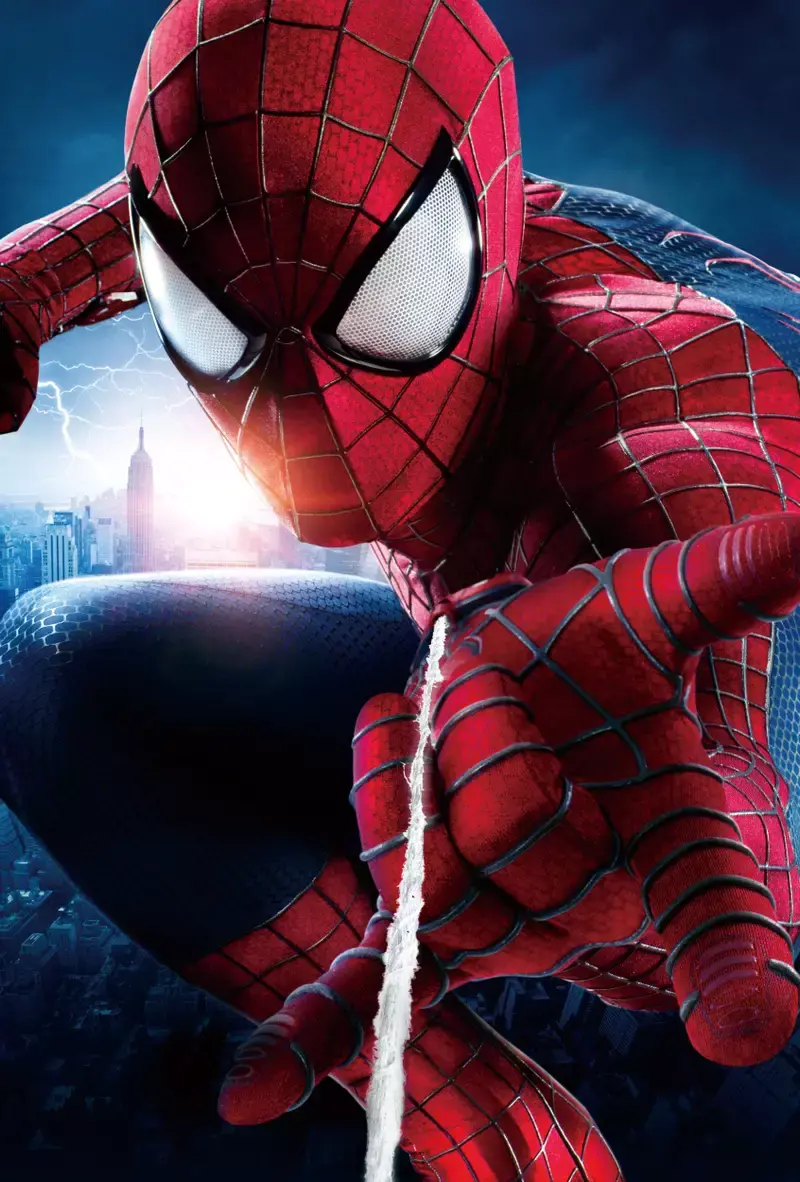 Spiderman Cartoon Wallpaper Featuring Marvel Superhero