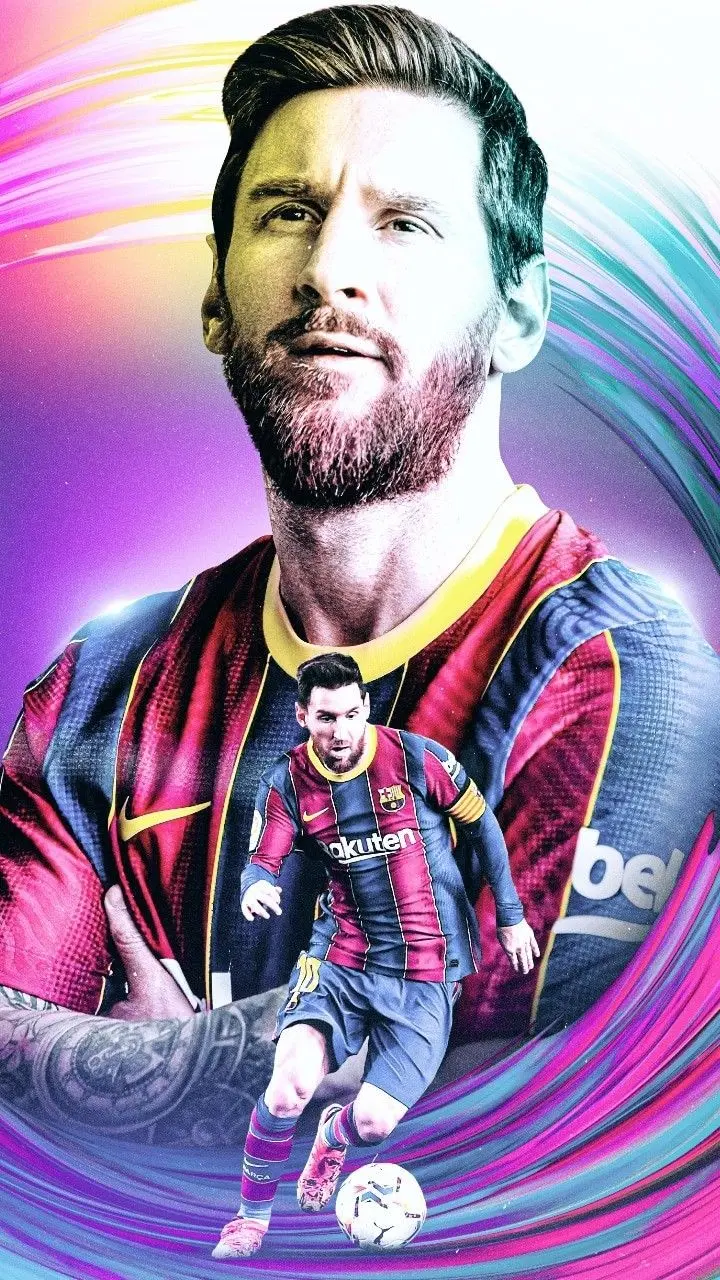 Cool Lionel Messi Wallpaper With Stylish Visual Effects