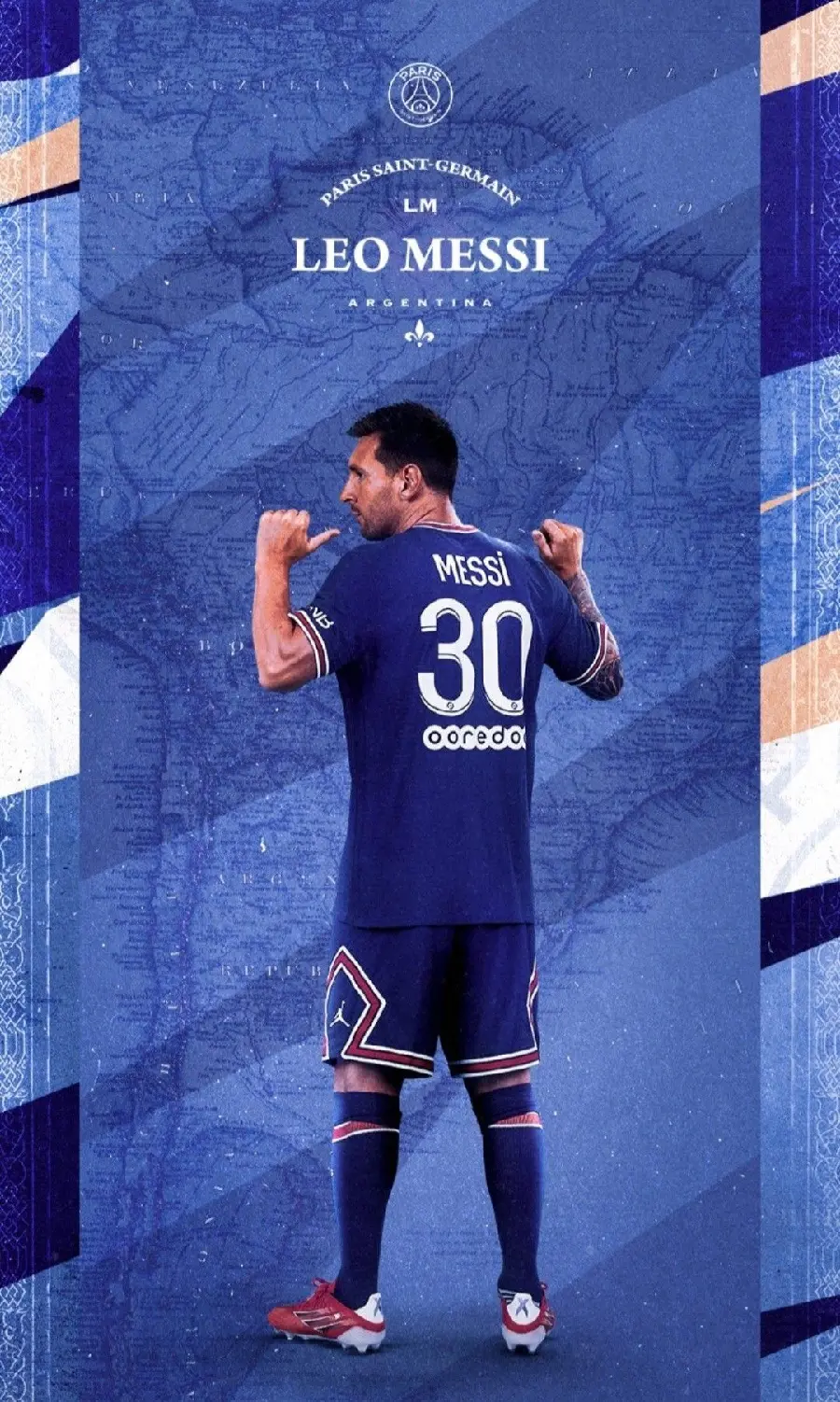 Wallpaper of Lionel Messi in PSG for Mobile