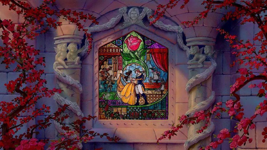 High quality Beauty and the Beast musical romantic cartoon image
