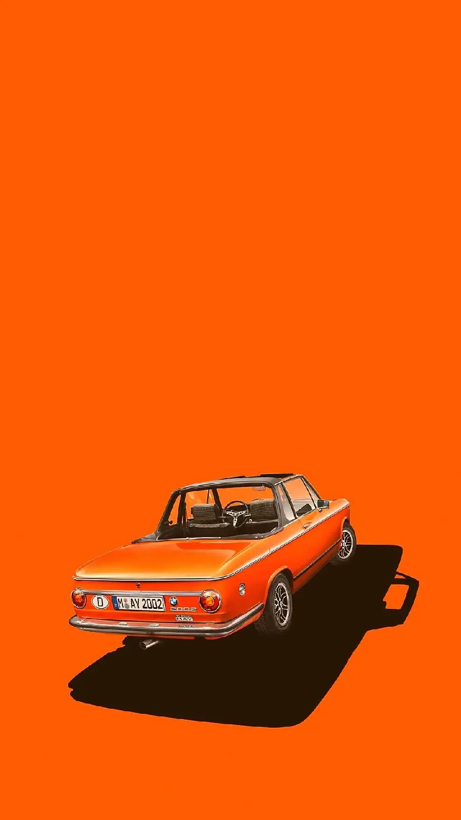 Car picture with red orange beautiful background for mobile