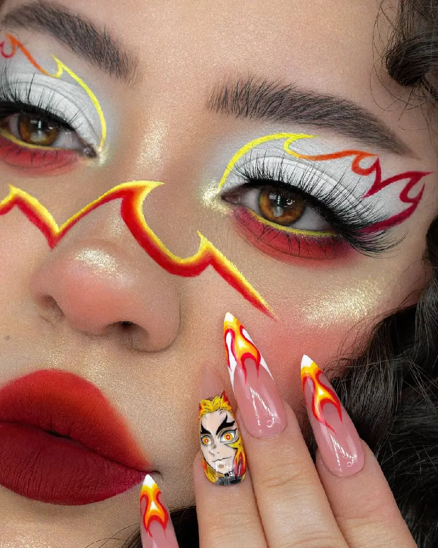 Eye brow and face makeup beautiful photo