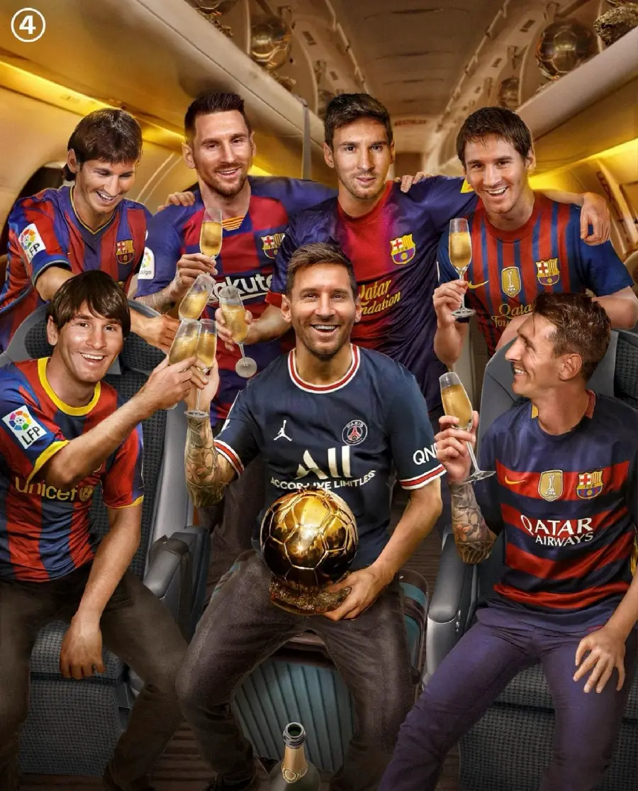 Beautiful Lionel Messi 2021 Ballon dOr Winner Photo HD