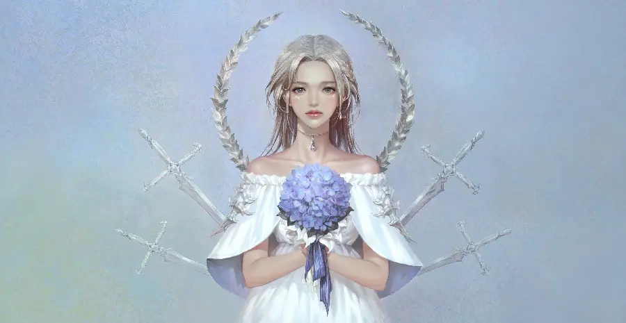 High Quality Fantasy Girl Image for Cake Printing