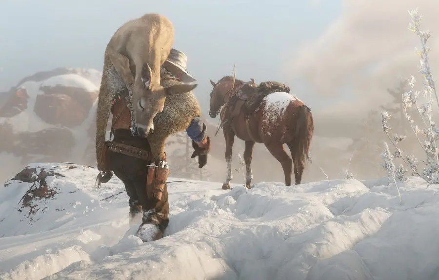Arthur Morgan Hunting in Red Dead Redemption 2