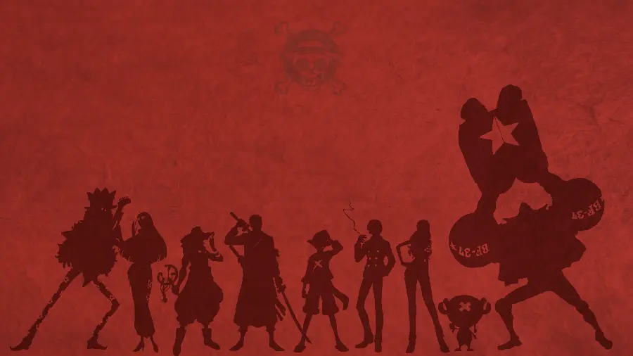 Red Pattern Silhouette Wallpaper - Artistic Design