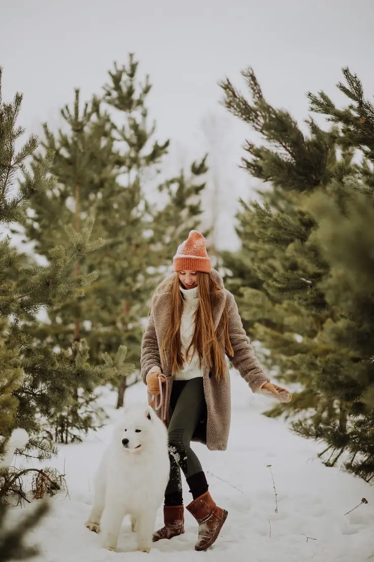 Luxury girl with dog picture for Telegram and WhatsApp