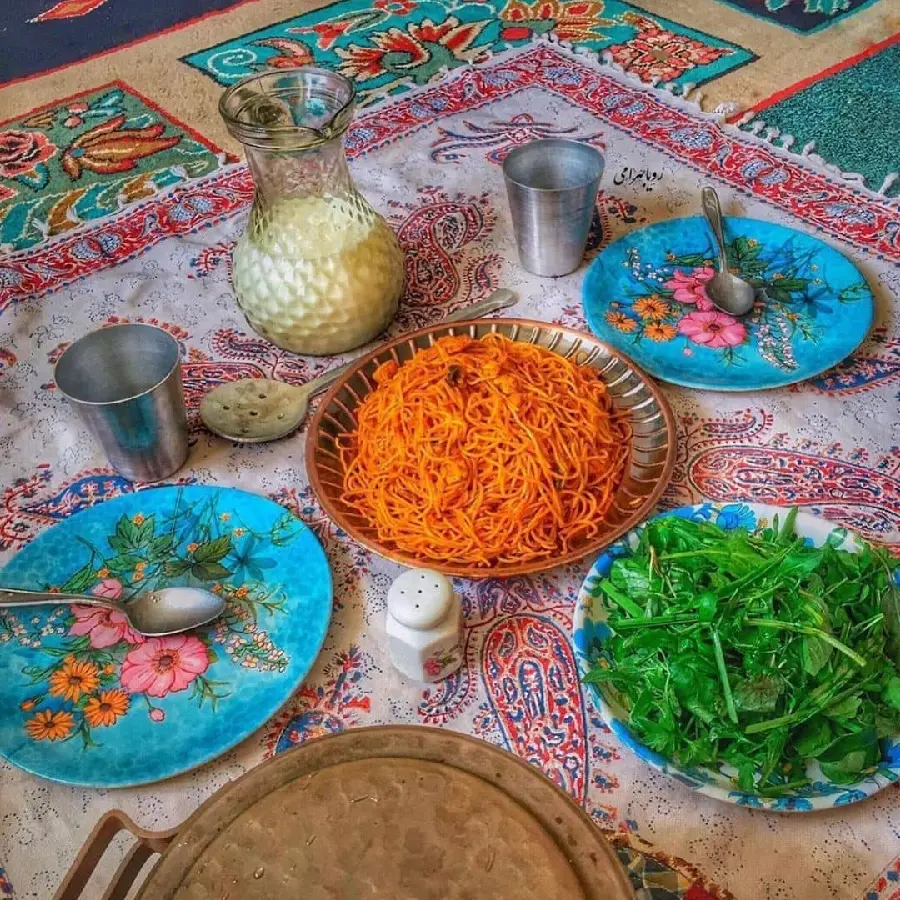 Download Image of Delicious Macaroni on Iranian Table