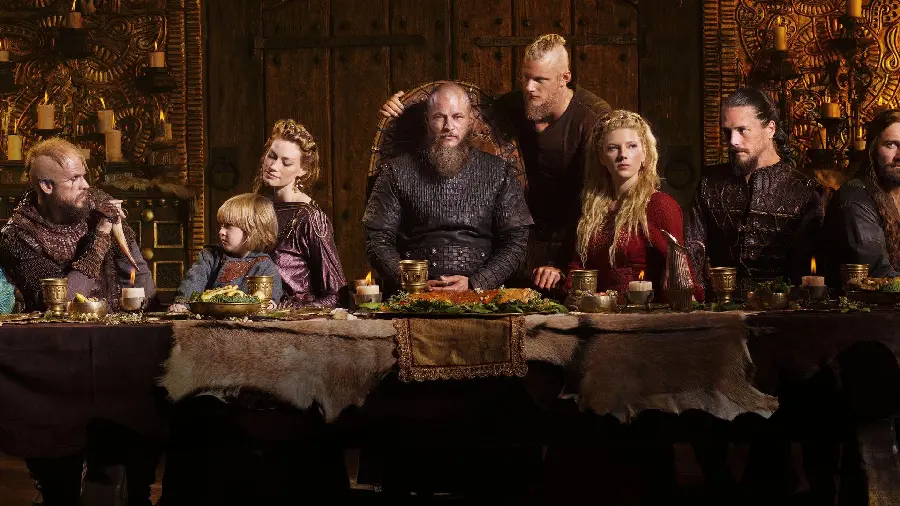 Ragnar Lothbrok Family in Vikings TV Series Photo