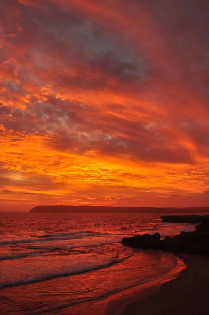 Orange ocean sunset wallpaper HD