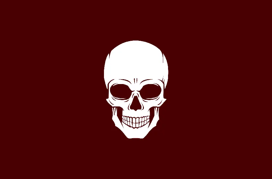 Skull Wallpaper with Red Background - Edgy Design