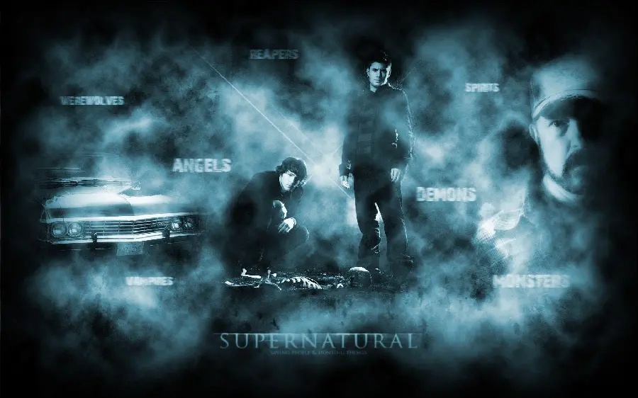Supernatural TV Series Dark Background HD Quality