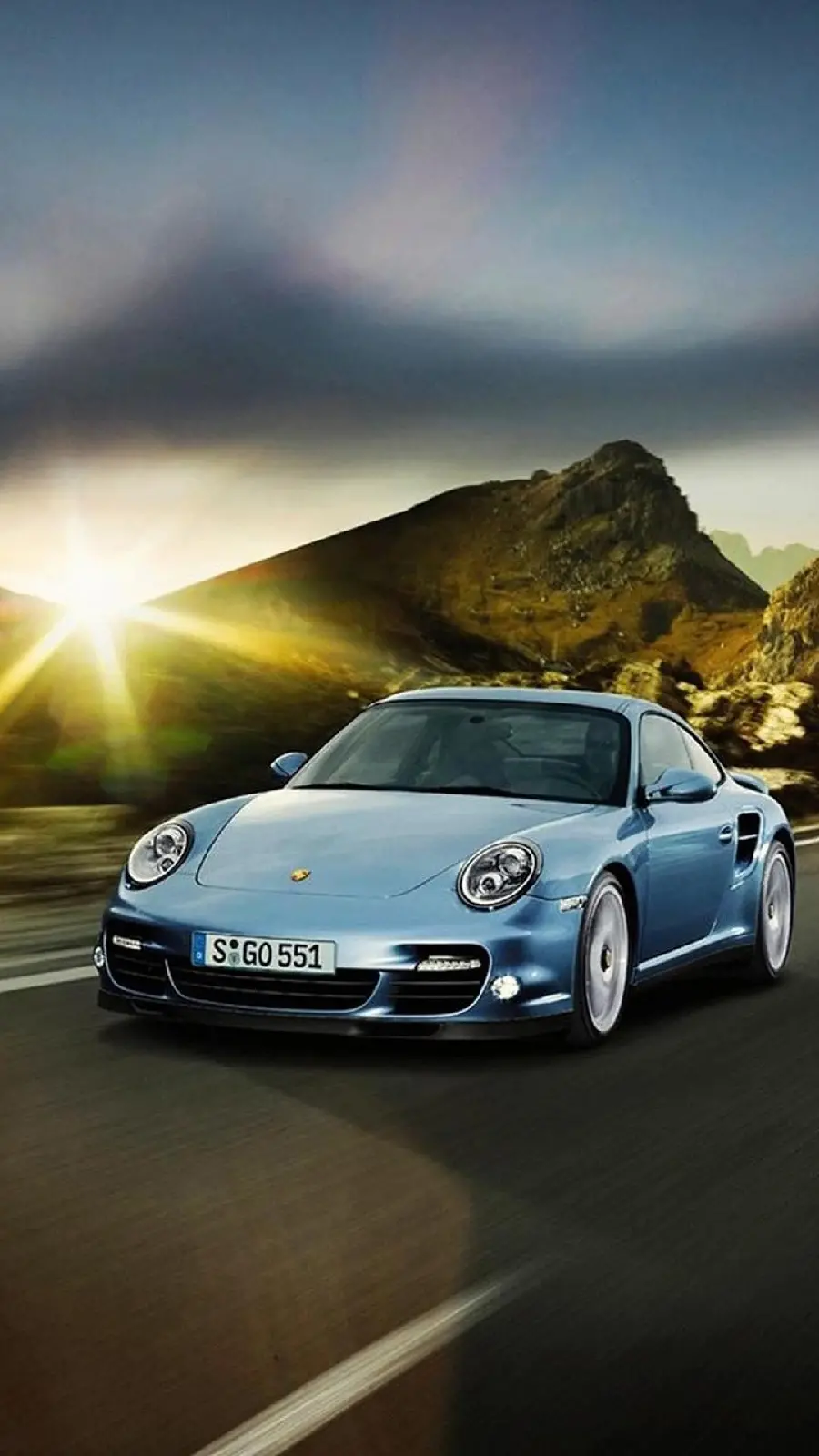 Blue Porsche car wallpaper for smartphone backgrounds HD quality