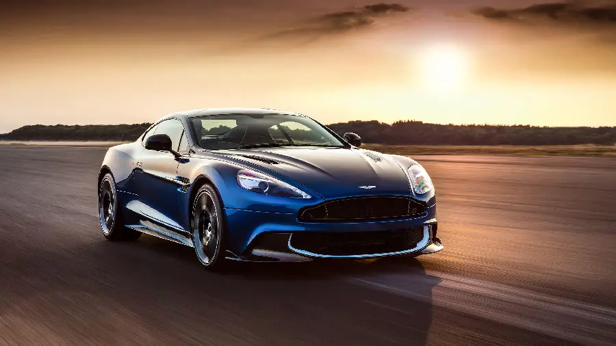 Blue metallic Aston Martin car photo in full HD