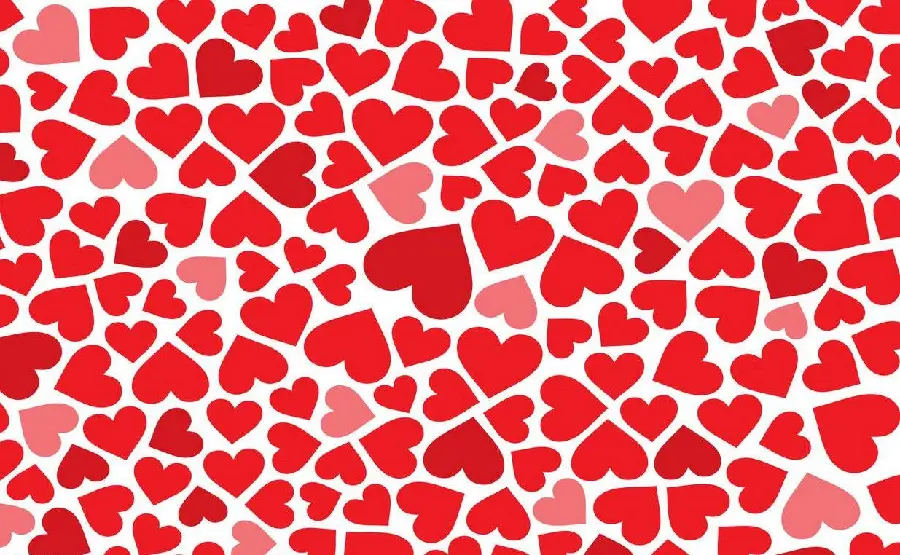 Red Fantasy Hearts Wallpaper for Mobile and Social Media