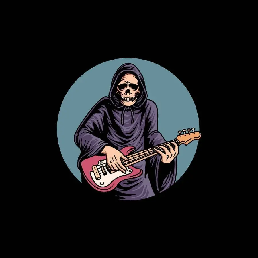 Guitarist Skeleton Boy Profile Picture for Social Media