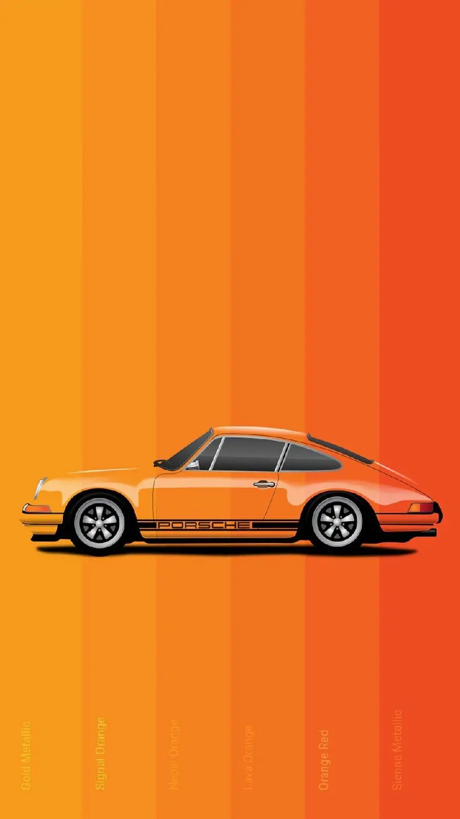 Orange color car wallpaper for mobile with full HD clarity