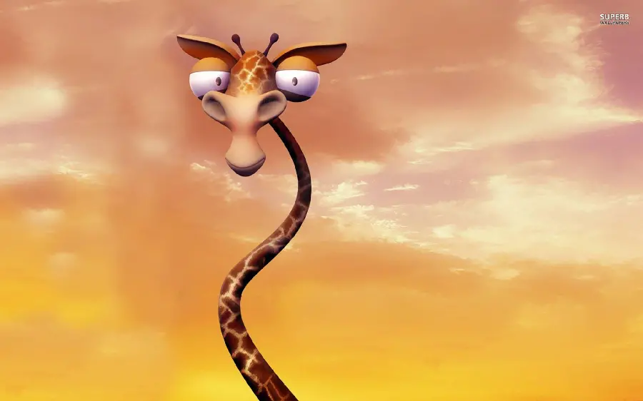 Cartoon Fantasy Giraffe High Quality Digital Art