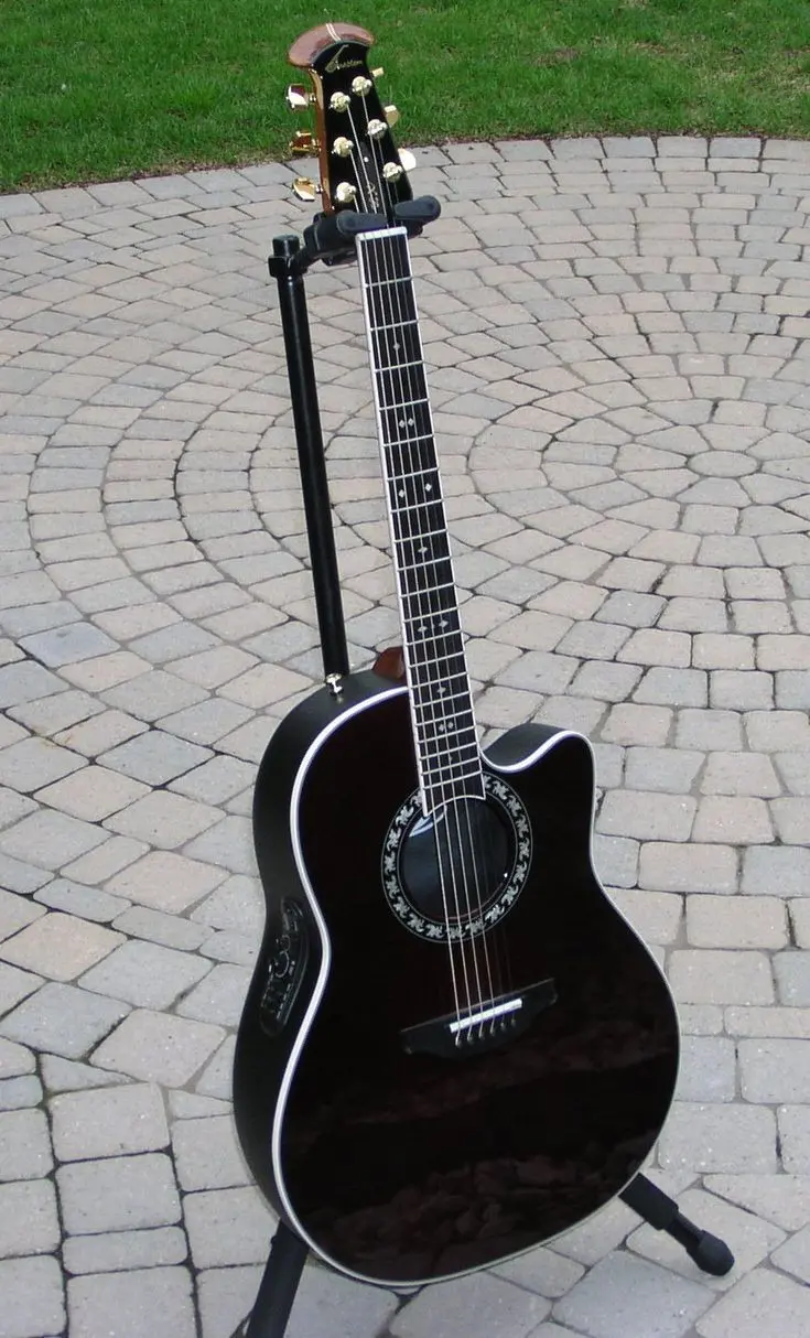Beautiful Black Guitar Image for International Guitar Day in Best Quality