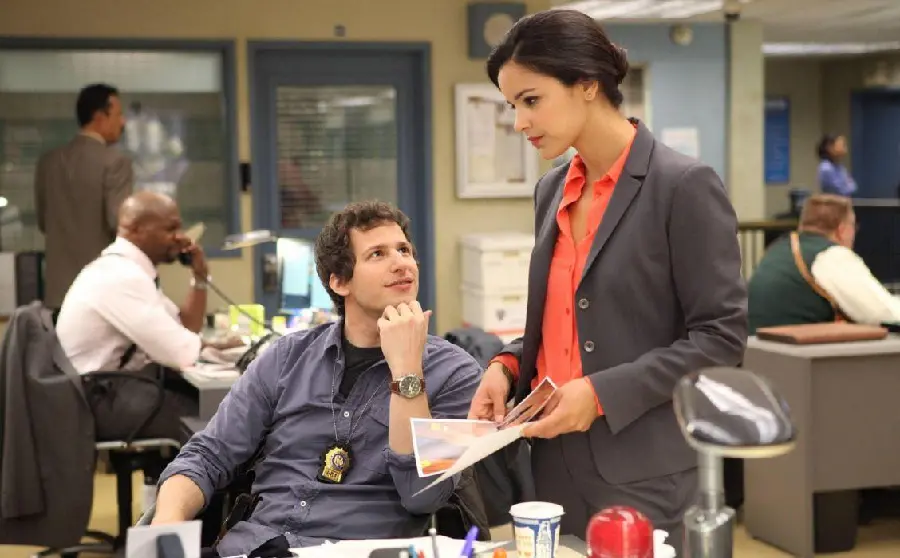 Andy Samberg and Melissa Fumero Brooklyn Nine Nine Photo