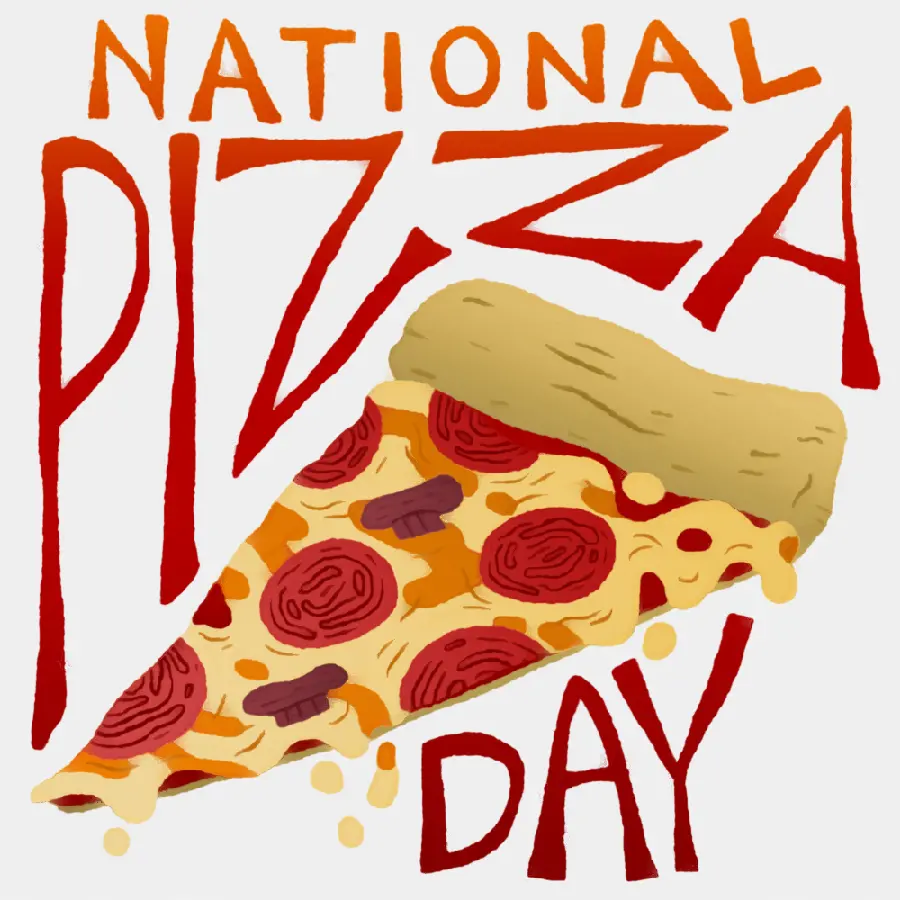 World Pizza Day Text Photo of Americas Favorite Fast Food