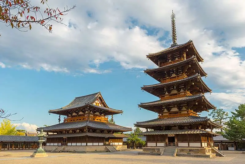 Horyuji Temple in Nara Japan