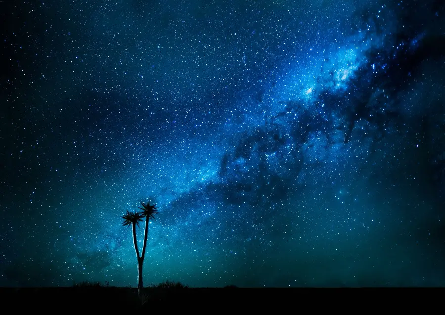 Milky Way dark blue sky wallpaper