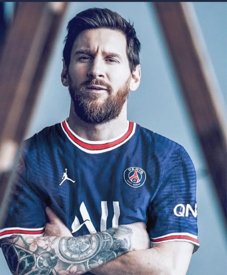 Lionel Messi PSG Profile Picture With Jersey Closeup