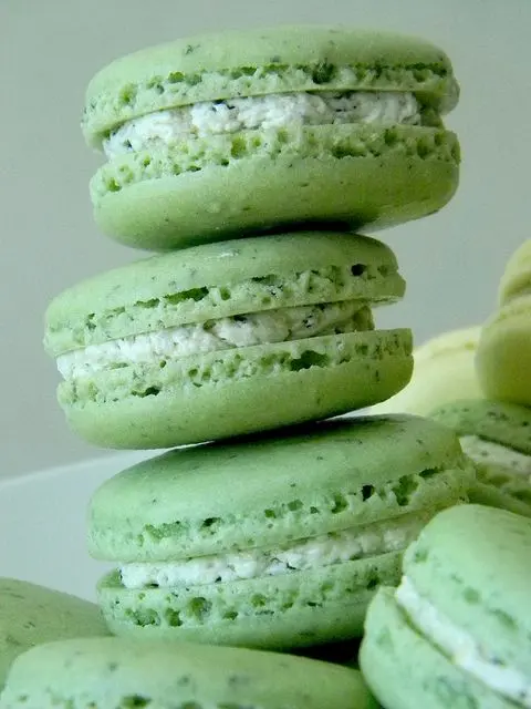 Download Delicious Green Macarons Wallpaper in High Quality