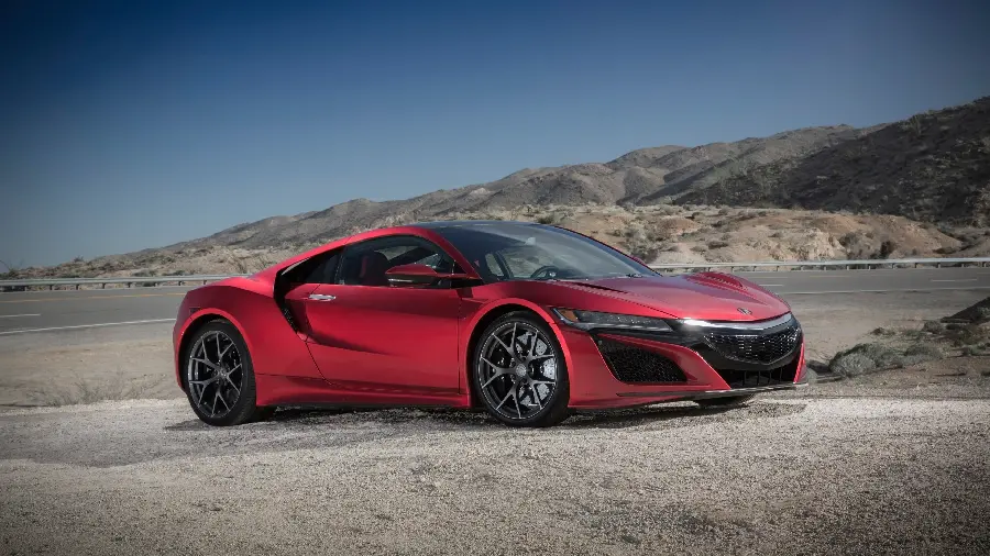 Acura NSX red hybrid supercar photo with stunning design