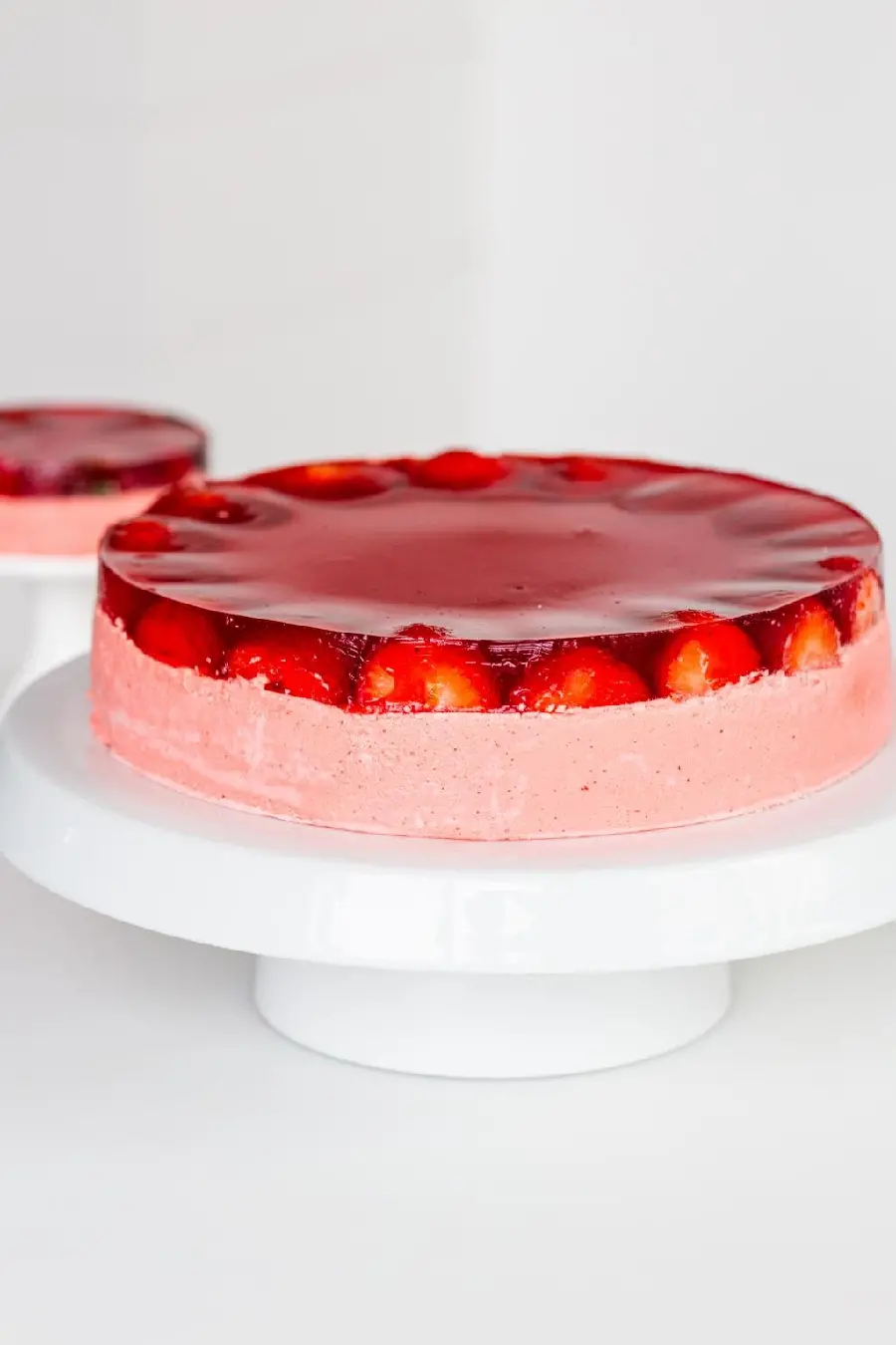 Pudding jelly cake strawberry flavor photo