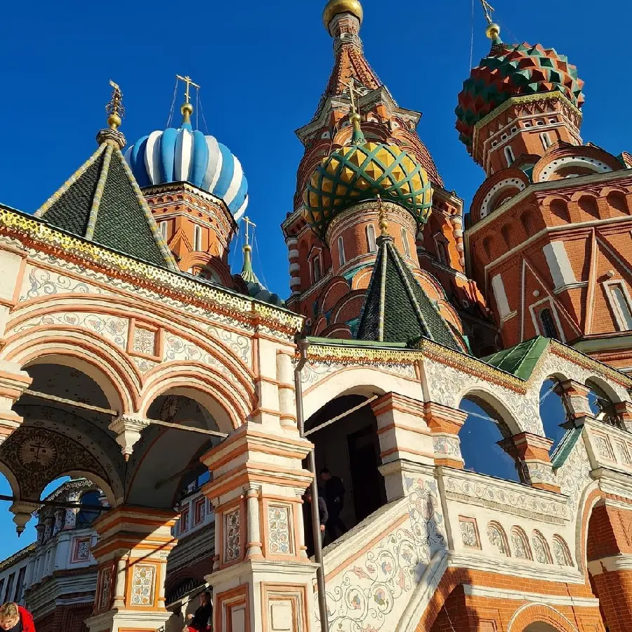 Saint Basil's Cathedral Exterior View with Detailed Facade