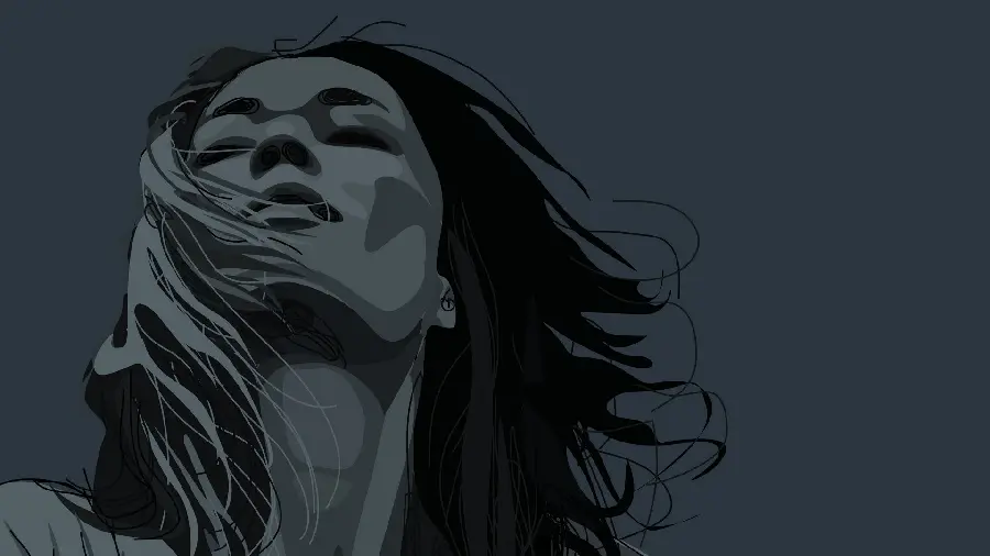 Female Portrait Vector Art in Abstract Style