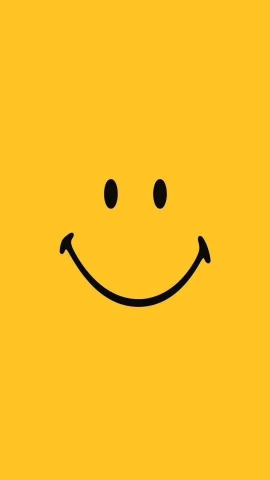 Simple yellow wallpaper with smile design
