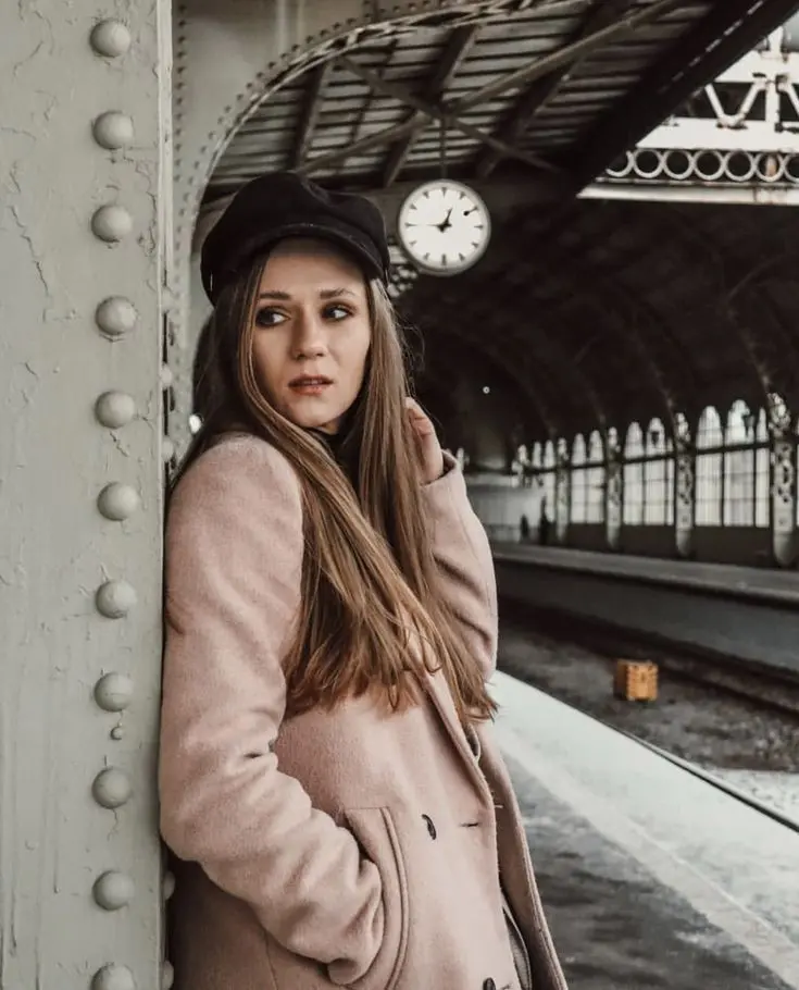 Rare girl at train station unique profile picture