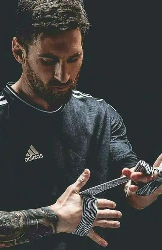 Exclusive Lionel Messi Wallpaper With Artistic Composition