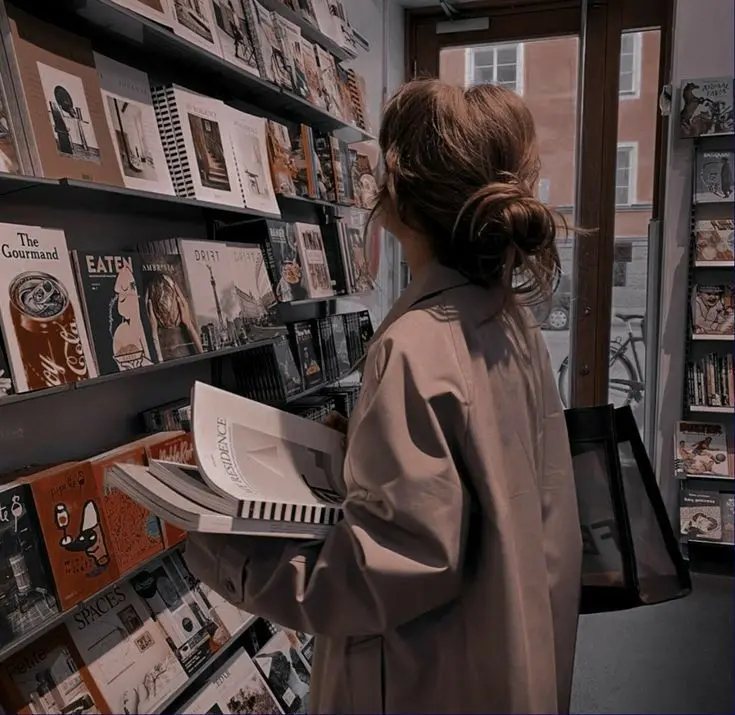 Unique and new profile picture of girl in library with HD quality
