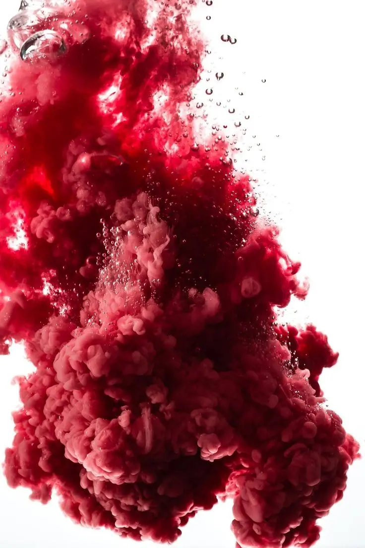Unique And Cool Red Gouache In Water Background